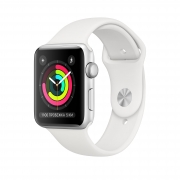 Apple Watch S3 38mm Silver Aluminum Case with White Sport Band