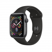 Apple Watch S4 40mm Space Gray Aluminum Case with Black Sport Band