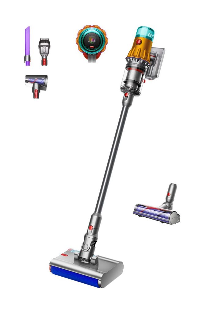 Пылесос Dyson V12s Submarine SV46 (Yellow/Nickel), без подсветки пыли