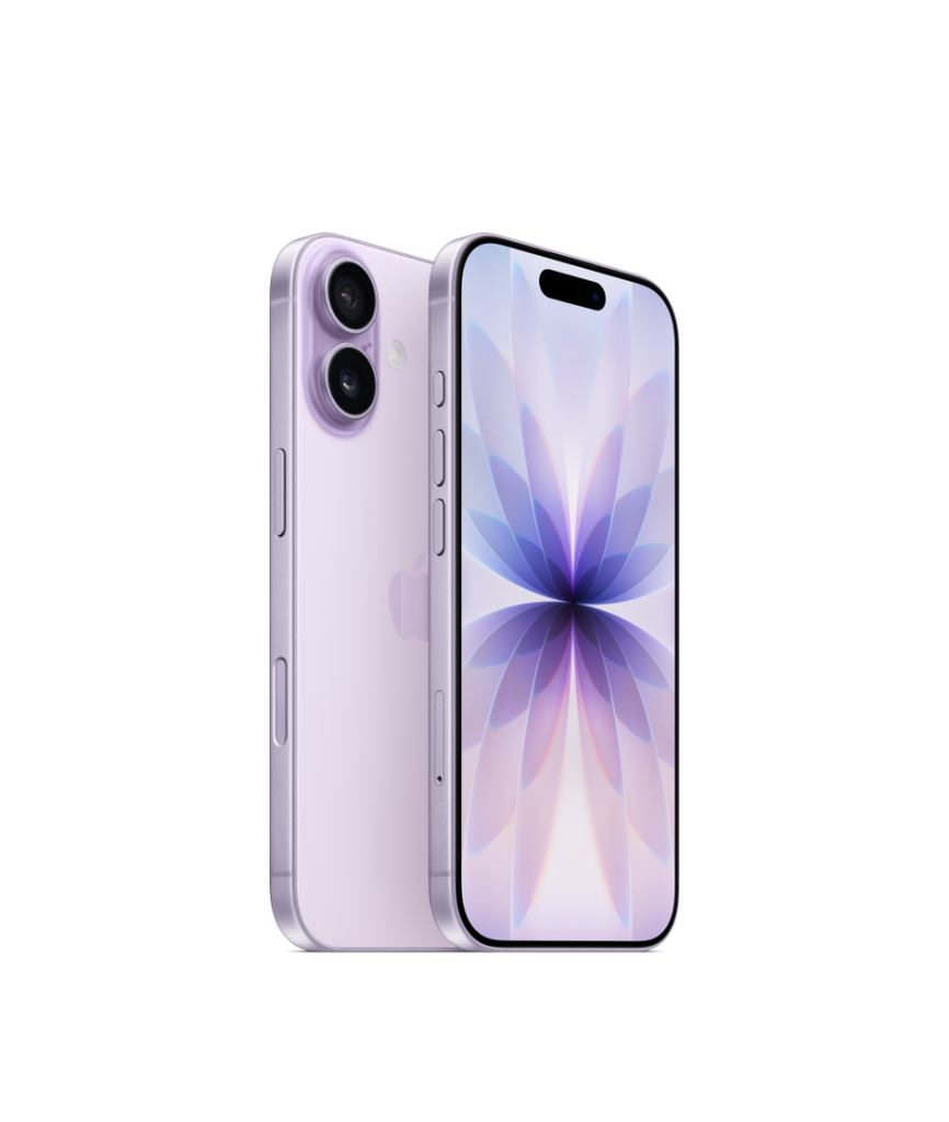 iPhone 17 Lavender — вид спереди и сзади